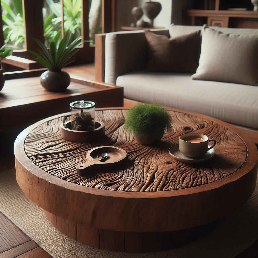Samodzielnie wykonany stolik kawowy z odzyskanego drewna